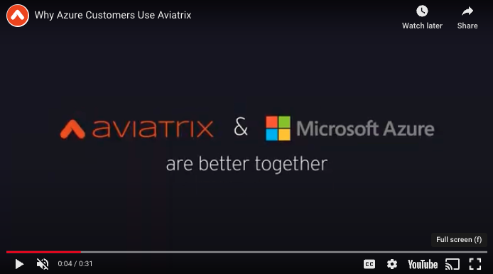 Azure and Aviatrix Video