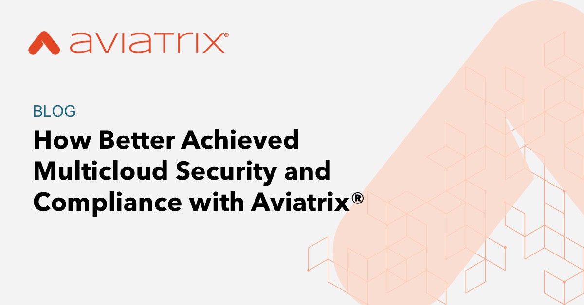 Graphic with text: How Better achieved multicloud security and compliance with Aviatrix