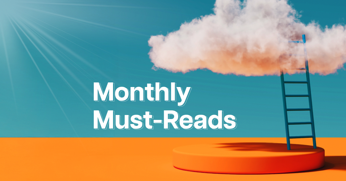 Graphic with text: Monthly Must Reads