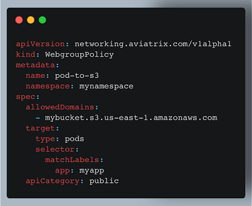 Enable access to other services like S3 buckets through Aviatrix CRDs